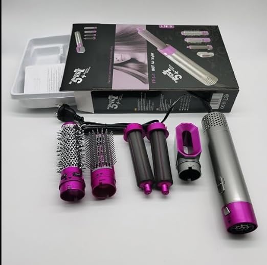 Muti-Functional 5 IN 1 Hair Styling Tool Detachable Hot Air Brush Hair Dryer with Comb