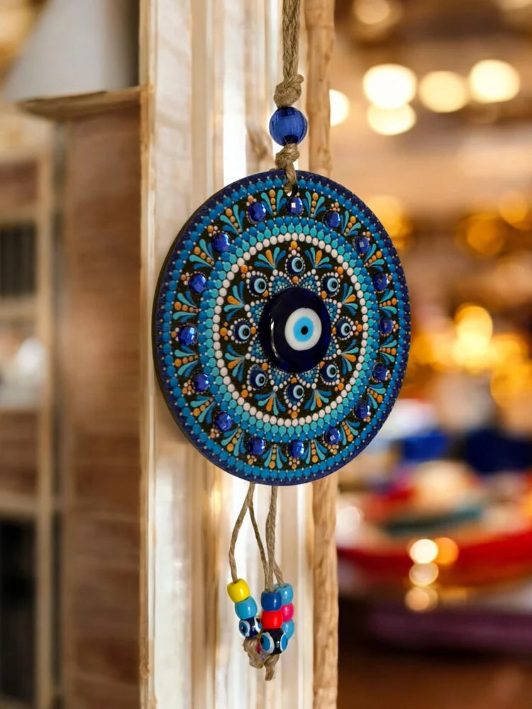 Handcrafted Evil Eye Wall Hanging for Home Decor ? Nazar Battu Protection Charm
