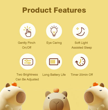 USB Rechargable Capybara Night Light