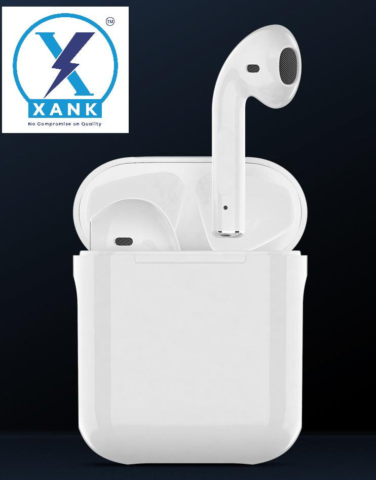XANK i12 Earbuds with Charging Case Support All Smartphones & Tablets (White)