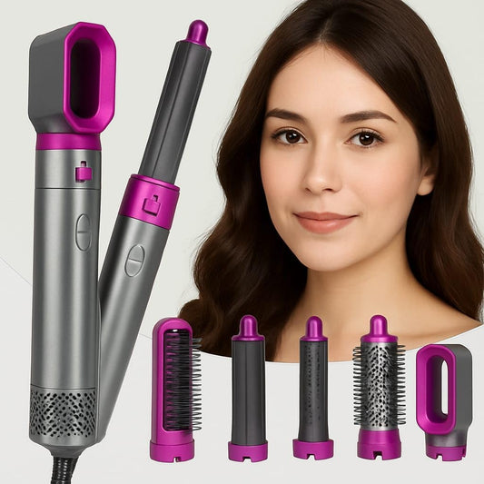 Muti-Functional 5 IN 1 Hair Styling Tool Detachable Hot Air Brush Hair Dryer with Comb