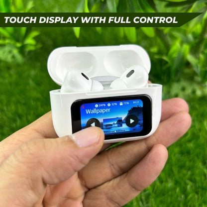 Smart Wireless Earbuds with LCD Touch Screen