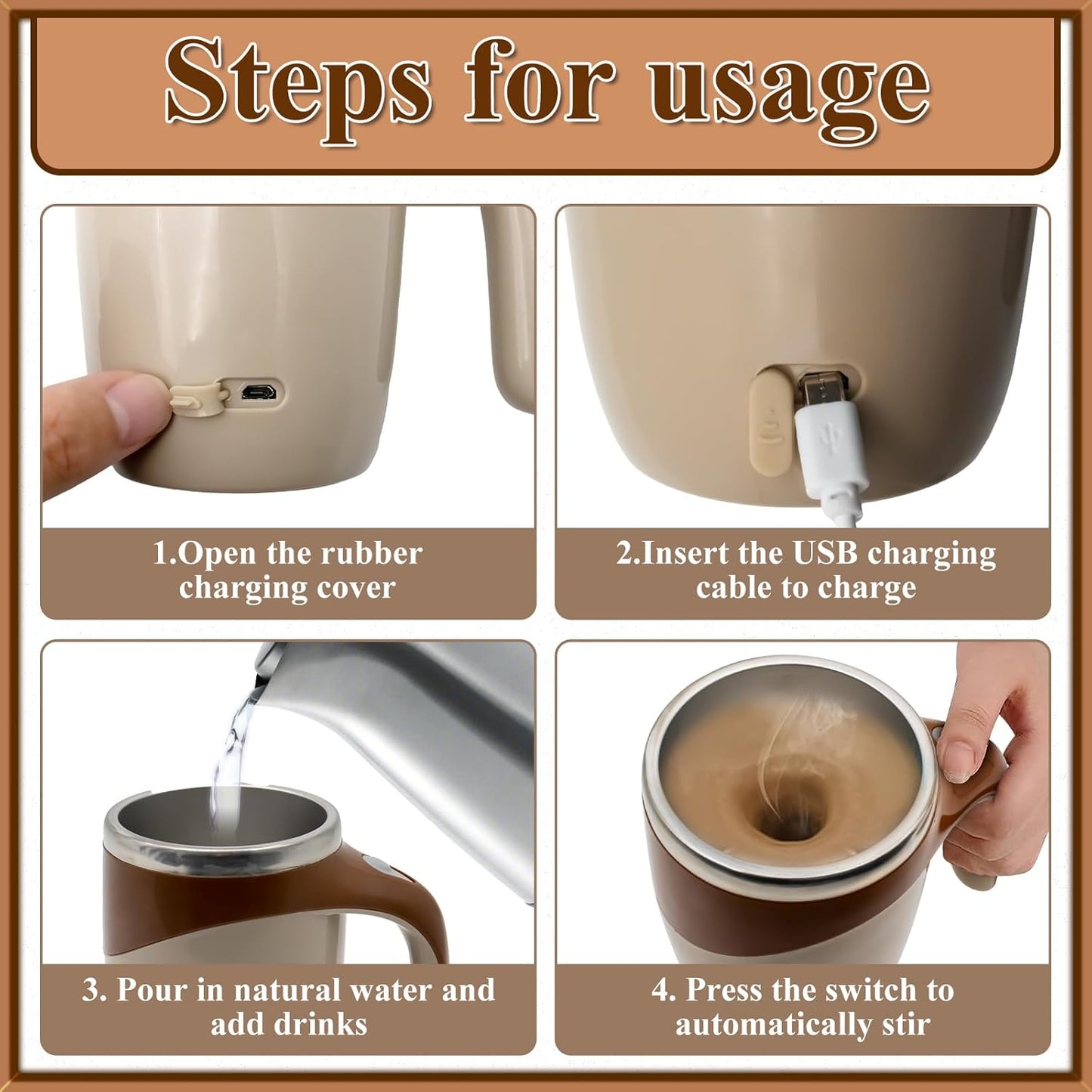 Self Stirring Magnetic Mug