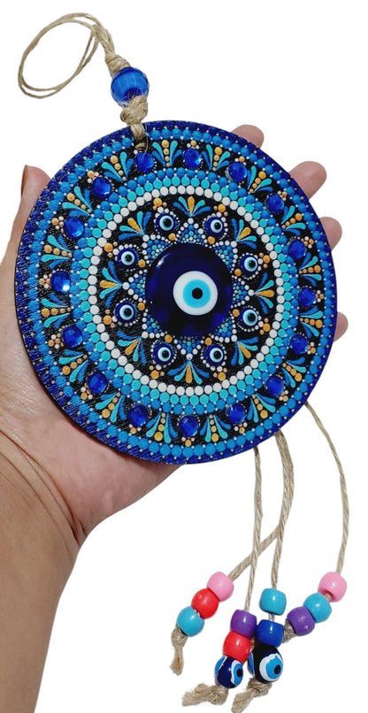Handcrafted Evil Eye Wall Hanging for Home Decor ? Nazar Battu Protection Charm