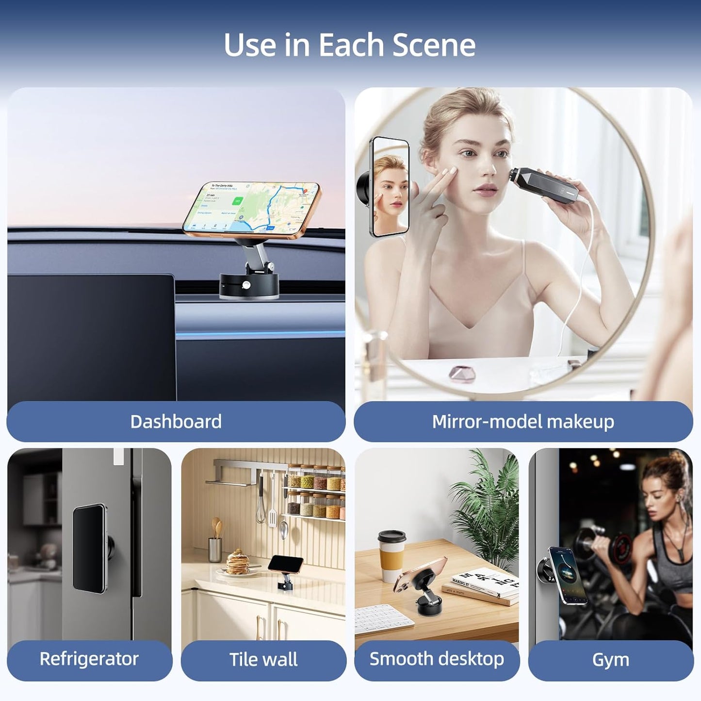 Vacuum Magnetic Suction Phone Holder