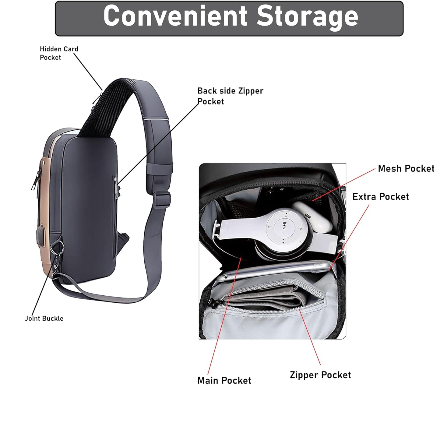 Sling Bag for Men & Women