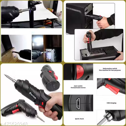 Metal Electric Screwdriver with 47 pcs Screwdriver Bit Set