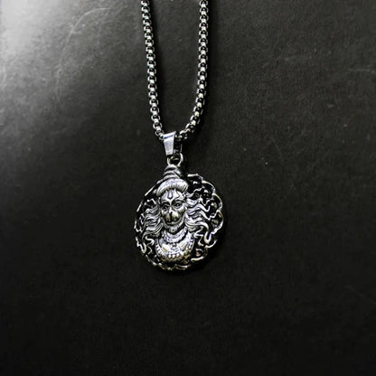 Hanuman Ji Pendant Oxodaised Silver Chain